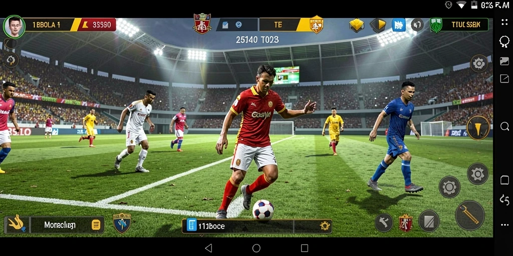 Tampilan gameplay <strong>11BOLA</strong> yang menakjubkan saat pertandingan berlangsung.
