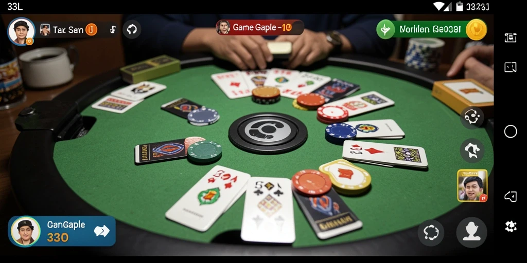 Screenshot gameplay Gaple yang mendebarkan di 33L.