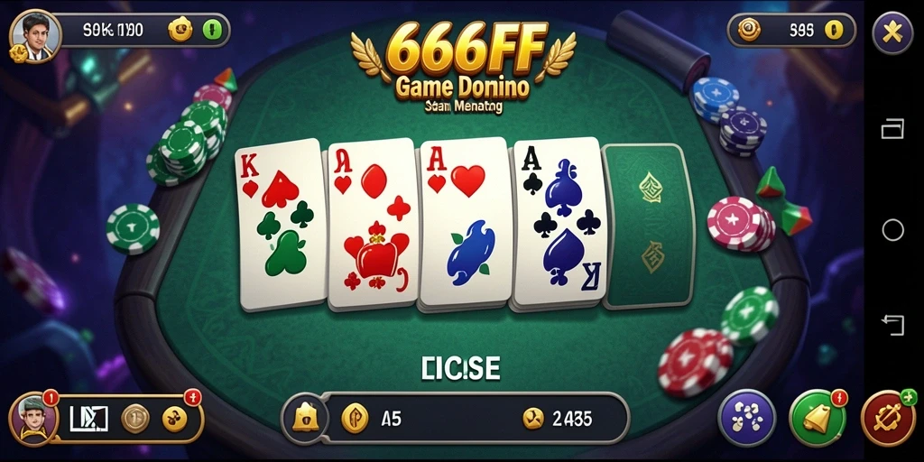 Tampilan gameplay seru dari game Domino 666FF.