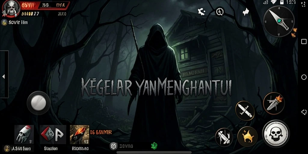 Tangkapan layar 6SVIP menampilkan gameplay menegangkan dan suasana horor.