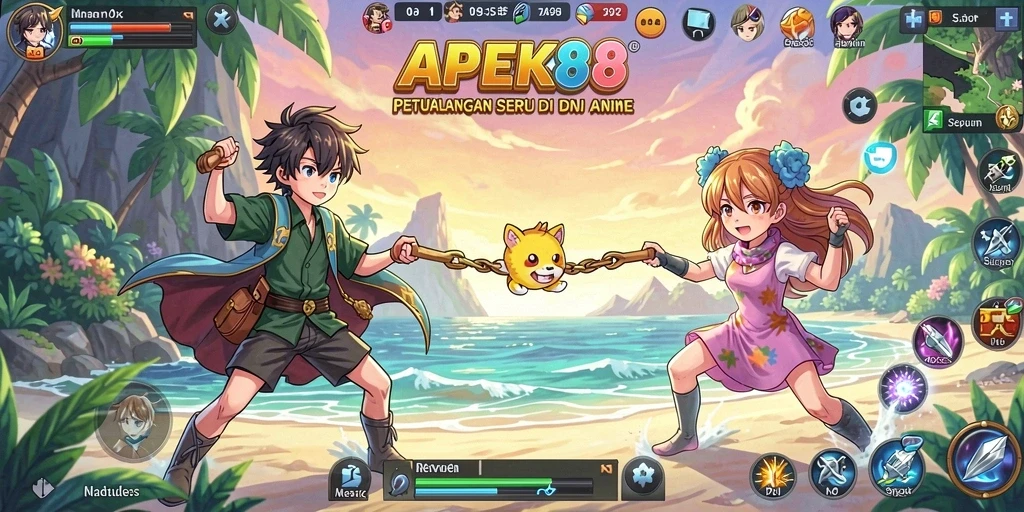Tampilan gameplay APEK88 yang kaya warna dan aksi menarik.