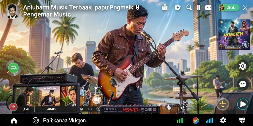 Tangkapan layar gameplay API66 menampilkan antarmuka aplikasi musik yang menarik dan intuitif.