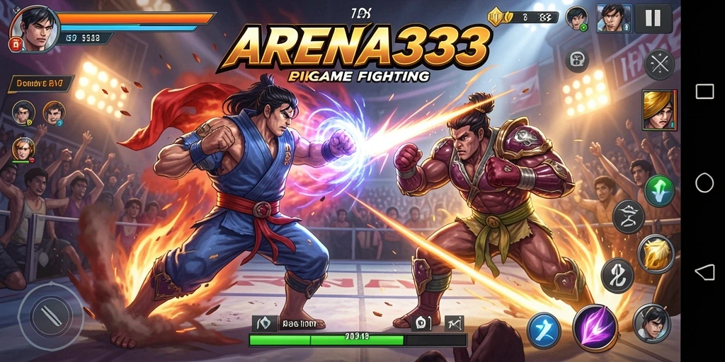 Gameplay yang intens dan penuh aksi dalam ARENA333.
