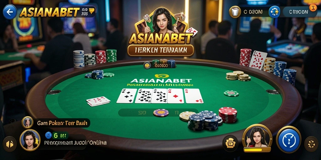 Screenshot ASIANABET menampilkan keseruan permainan Poker yang mendebarkan.