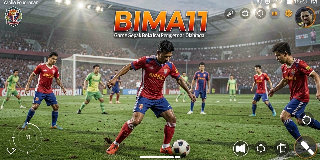 Screenshot gameplay BIMA11 yang menunjukkan aksi di lapangan.