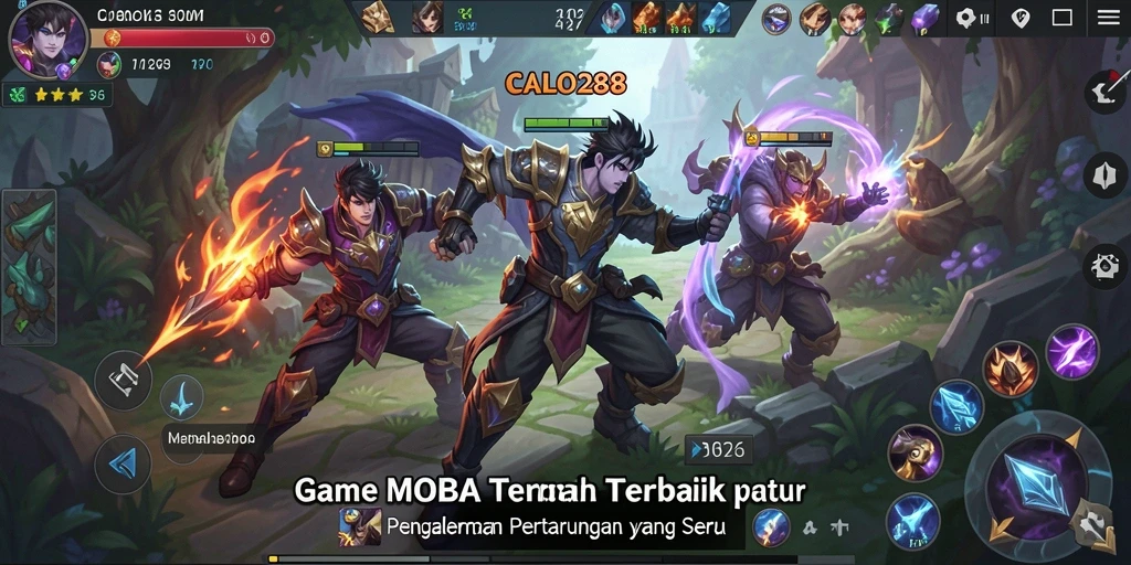 Screenshot utama CALO288 menampilkan aksi pertarungan tim yang mendebarkan.