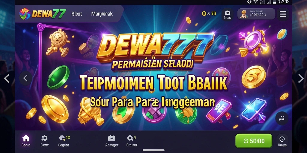 Tampilan gameplay menarik DEWA777 dengan fitur Slot yang seru.