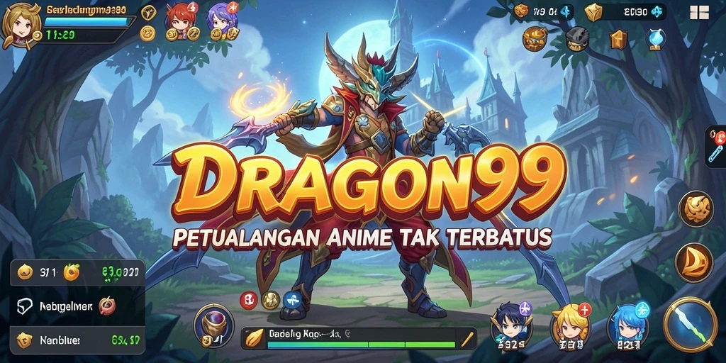 Gameplay seru dalam DRAGON99 dengan karakter anime yang dinamis.