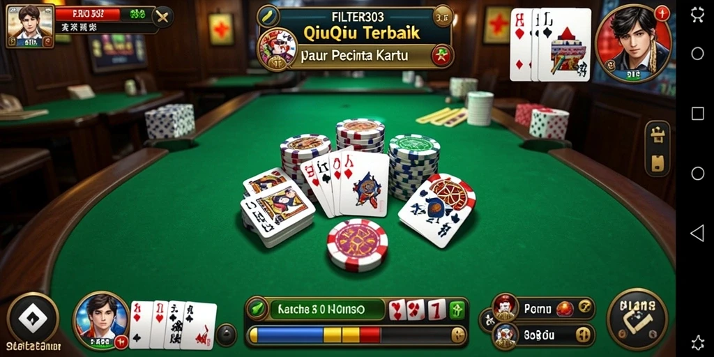 Tampilan gameplay seru dalam FILTER303 yang penuh strategi QiuQiu.
