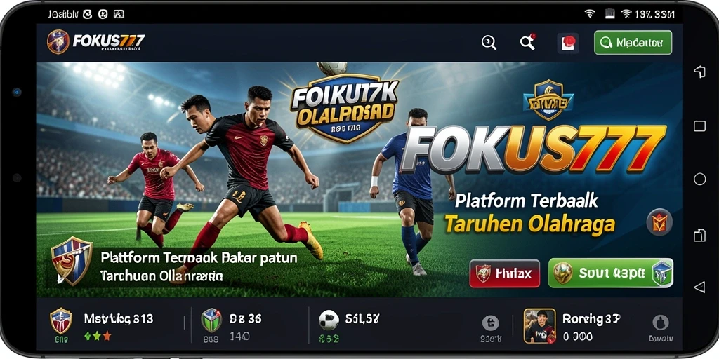 Tampilan screenshot FOKUS777 yang menampilkan antarmuka taruhan olahraga.