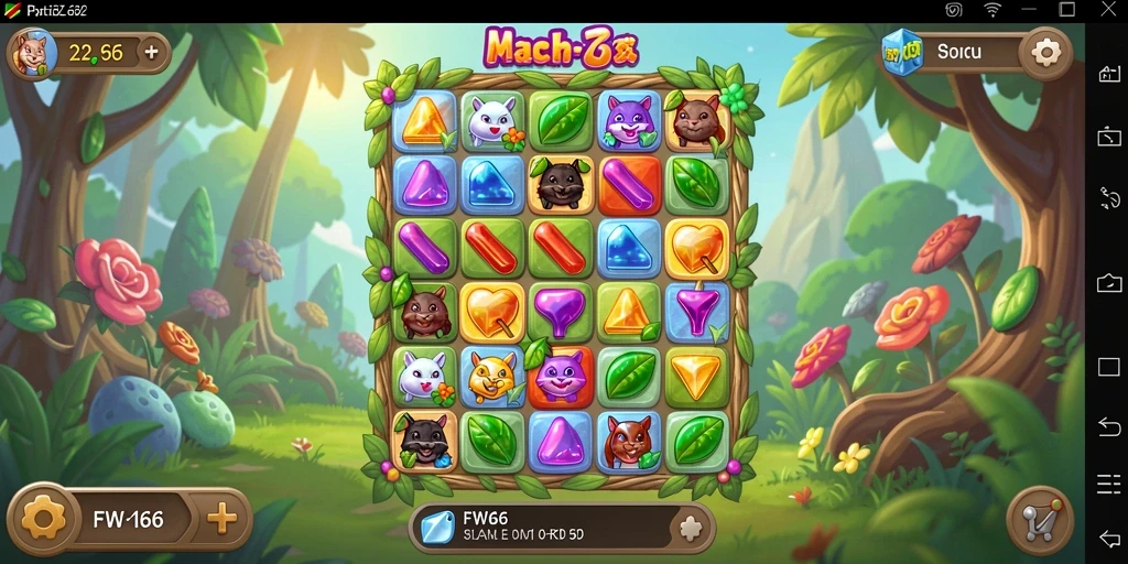 Tampilan menarik dari gameplay seru FW66 Match-3.