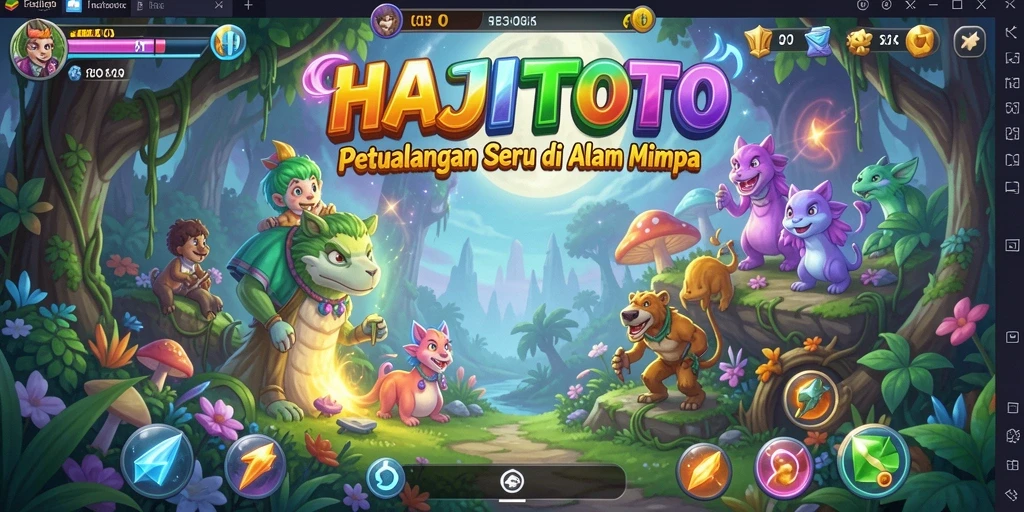 Screenshot gameplay seru HAJITOTO di alam petualangan.