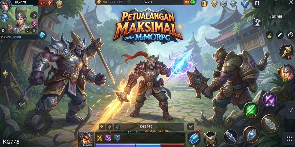 Gameplay seru dalam dunia MMORPG yang luas dan indah.