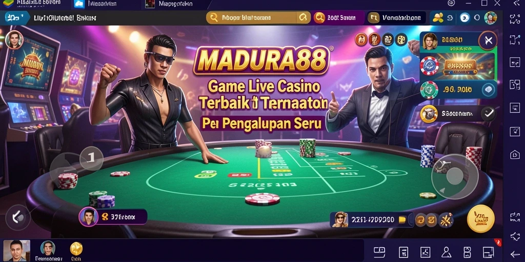 Tampilan gameplay mendebarkan di MADURA88 Live Casino.
