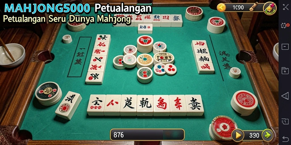Tampilan mengasyikkan gameplay Mahjong dalam petualangan seru.