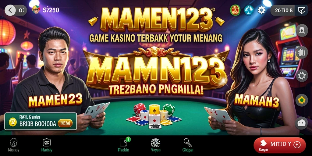 Screenshot MAMEN123 menampilkan gameplay seru kasino.
