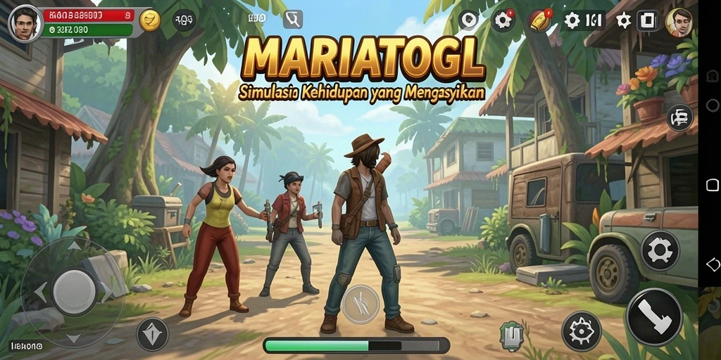 Screenshot gameplay MARIATOGL yang memikat dan berwarna-warni.