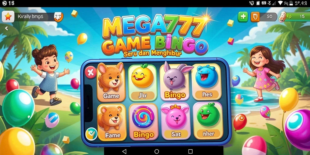 Tampilan antarmuka gameplay MEGA777 yang menarik dan interaktif.