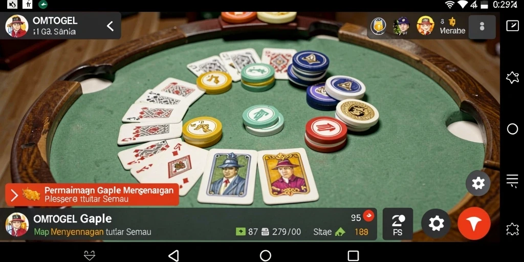 Tampilan menarik dari gameplay Gaple di OMTOGEL.