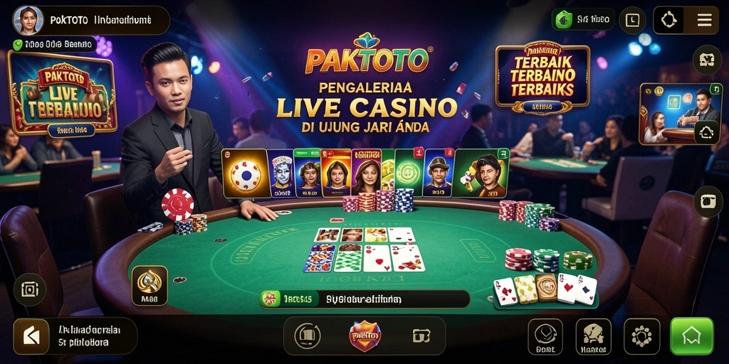 Tampilan gameplay Live Casino yang mendebarkan di PAKTOTO.