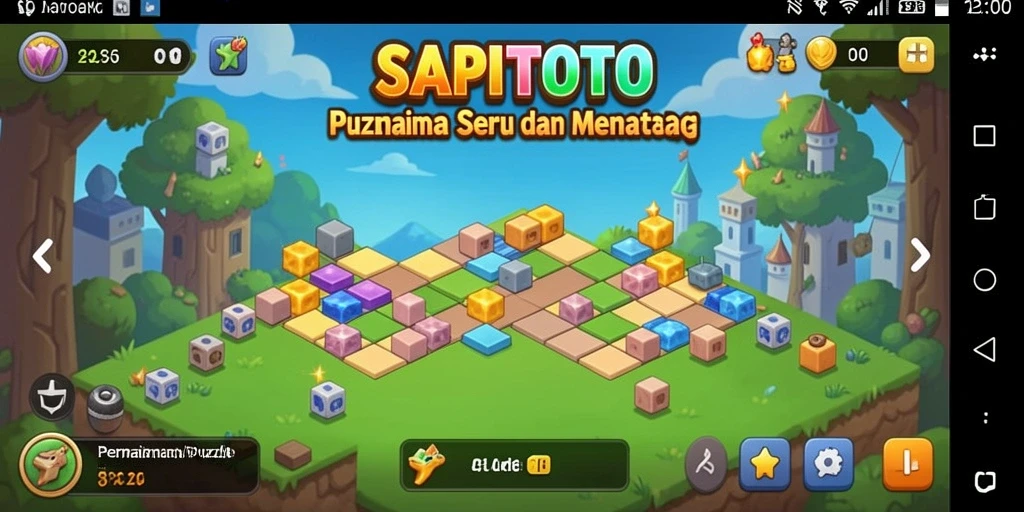Tampilan gameplay SAPITOTO dengan level puzzle yang menantang.