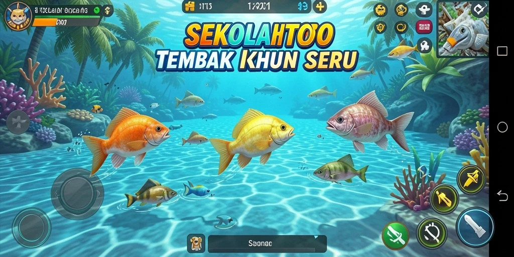 Screenshot gameplay Tembak Ikan di SEKOLAHTOTO yang seru dan penuh aksi.