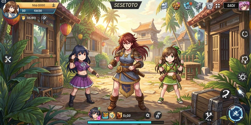 Gameplay SESETOTO yang seru dan penuh warna.