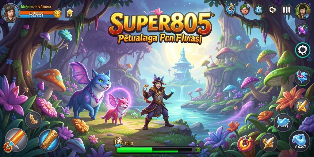 Screenshot menunjukkan aksi seru dalam petualangan SUPER805.