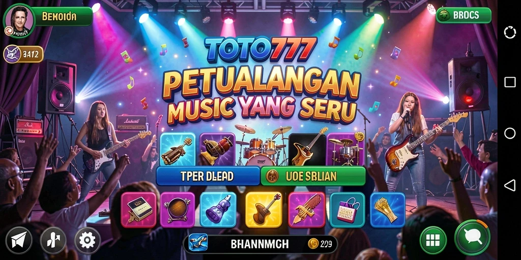 Tampilan menarik gameplay TOTO777 yang penuh musik.