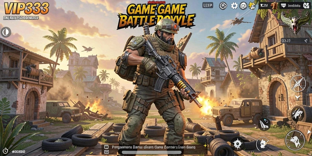 Screenshot menampilkan gameplay seru di VIP333 Battle Royale.