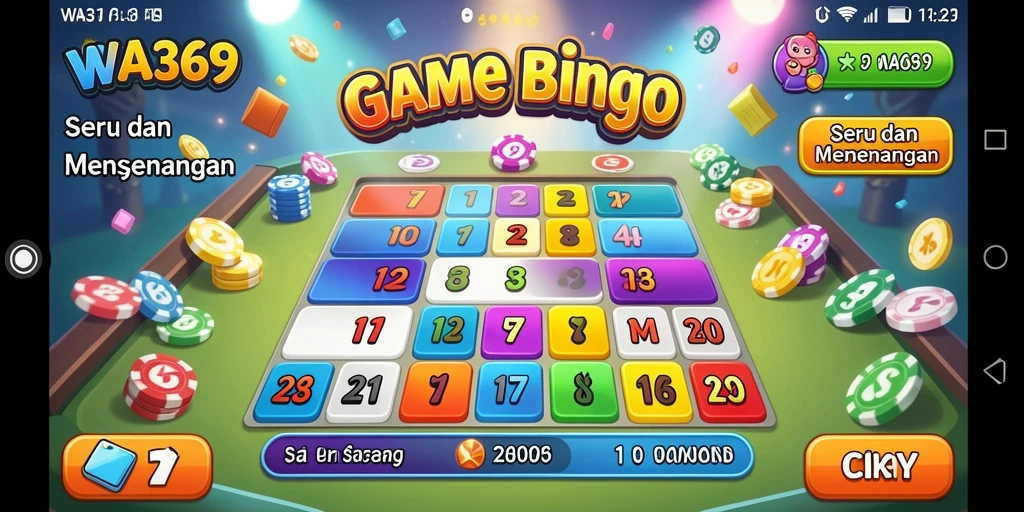 Tampilan gameplay Bingo yang seru dan interaktif.
